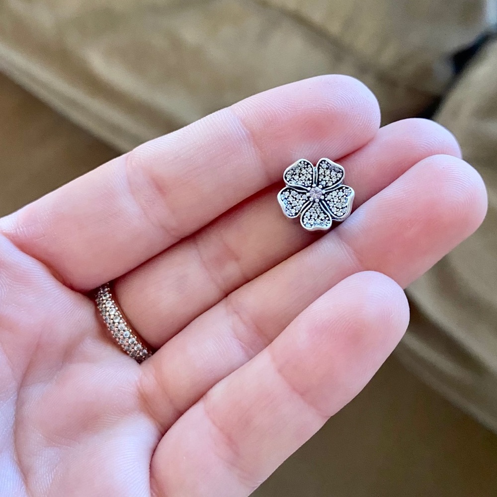 Pandora Sparkling Apple Blossom CZ Flower Charm
